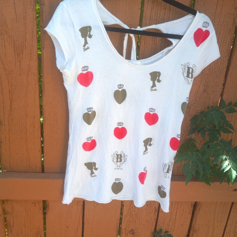 Rare Barbie Top by Public Library Sz. M